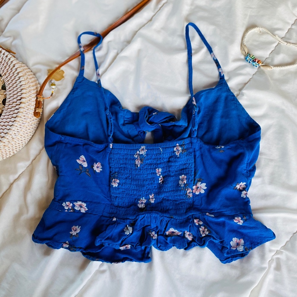 Front-Tie Peplum Tank Top